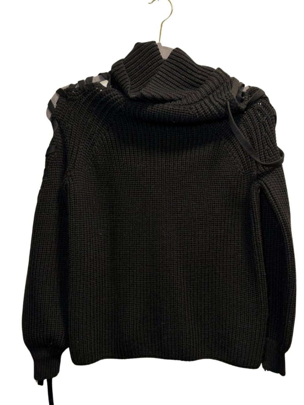 Alice + Olivia Izetta Lace-Up Turtleneck Sweater XS